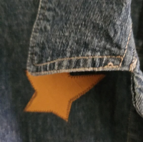 Faded Glory denim ladies jacket size M American flag - Picture 8 of 9